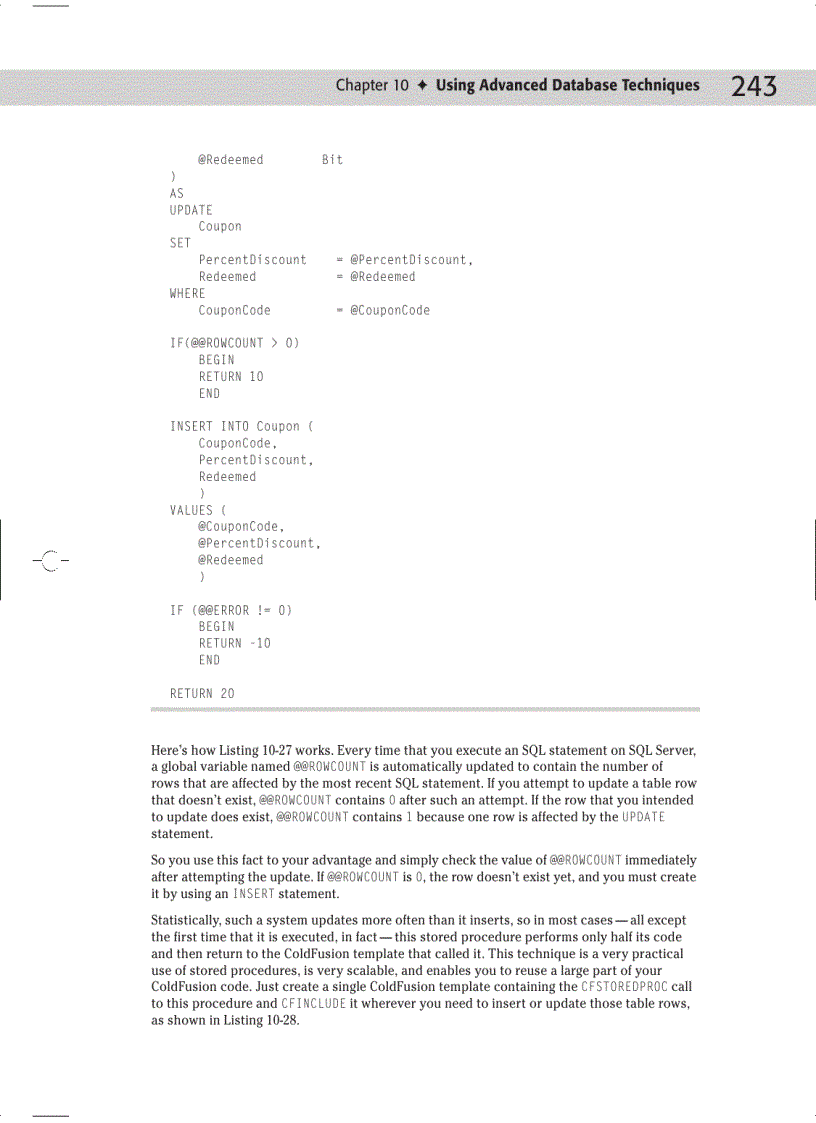 image for page Using ColdFusion MX with Databases