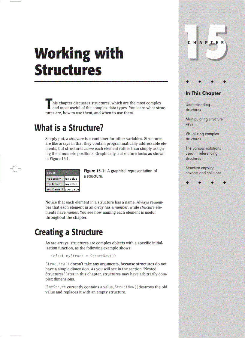 image for page Working with Structures