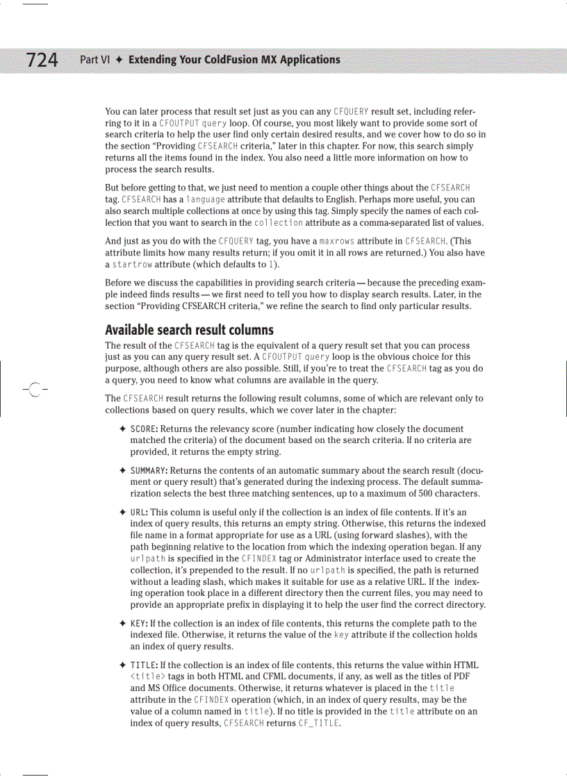 image for page Integrating ColdFusion MX with Other Technologies