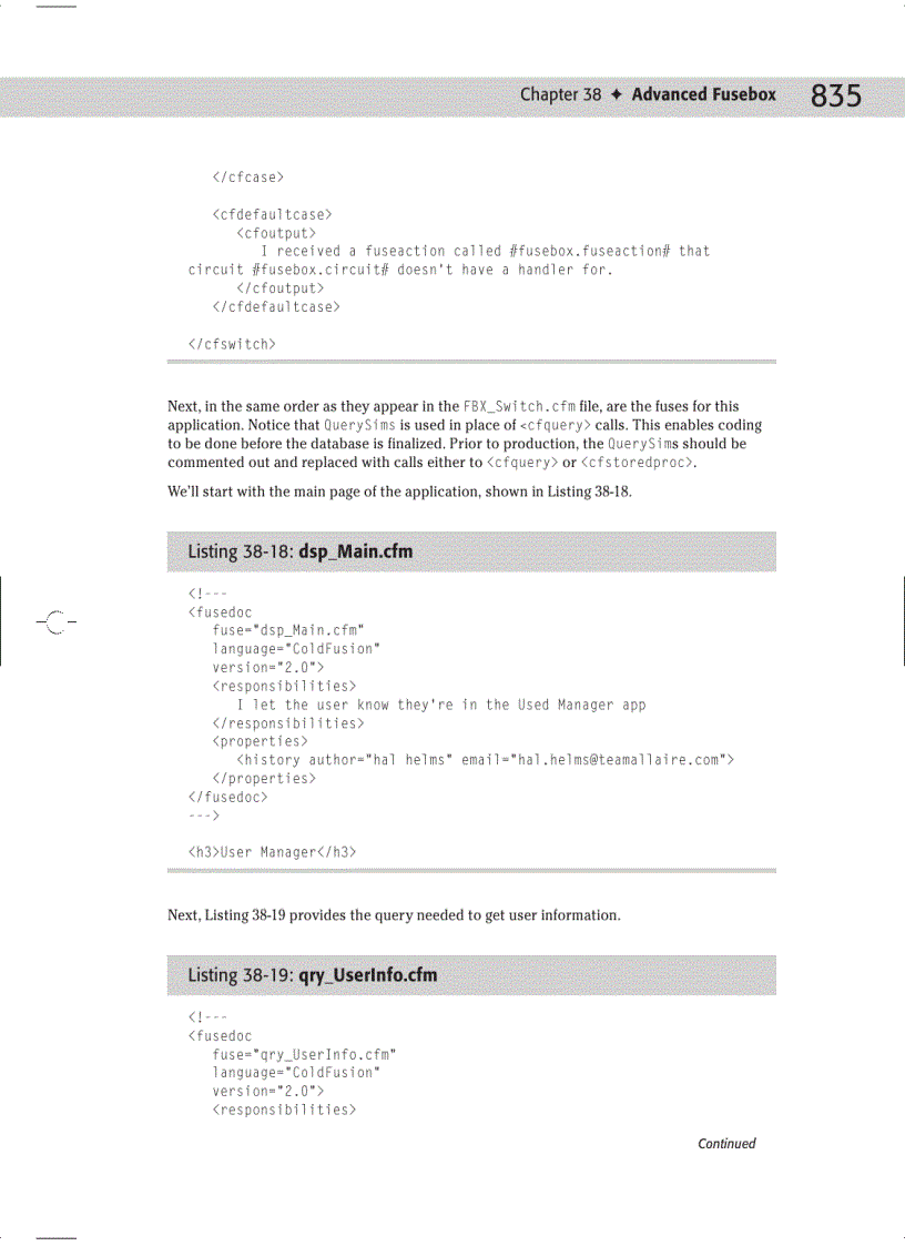 image for page ColdFusion MX Development Practices Figure