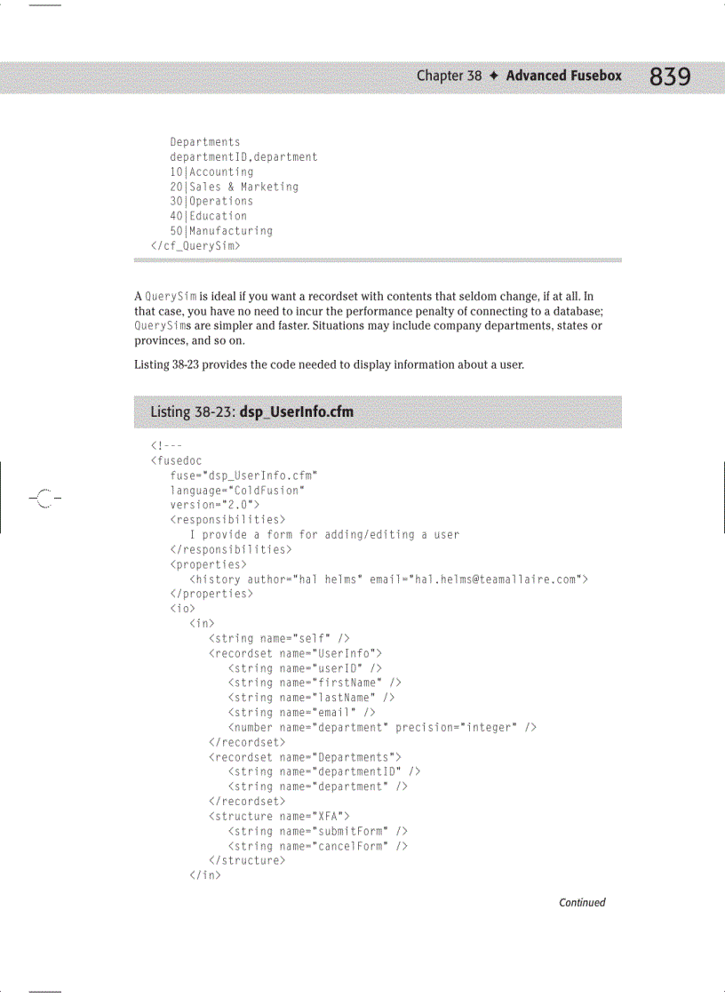 image for page ColdFusion MX Development Practices Figure