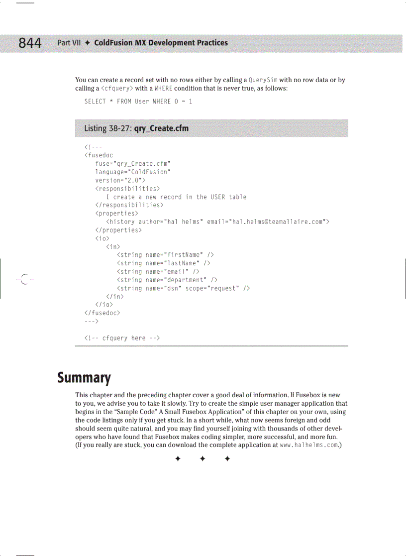 image for page ColdFusion MX Development Practices Figure