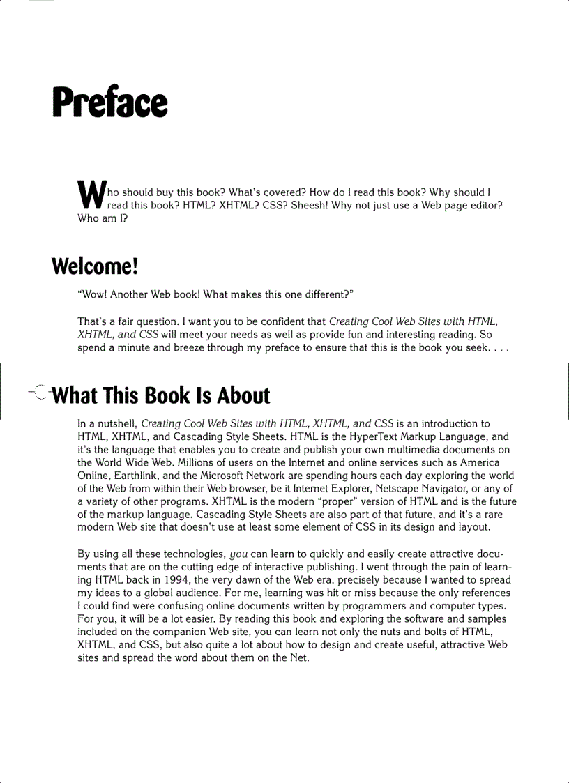 image for page Creating Cool Web Sites with HTML XHTML and CSS tập 1
