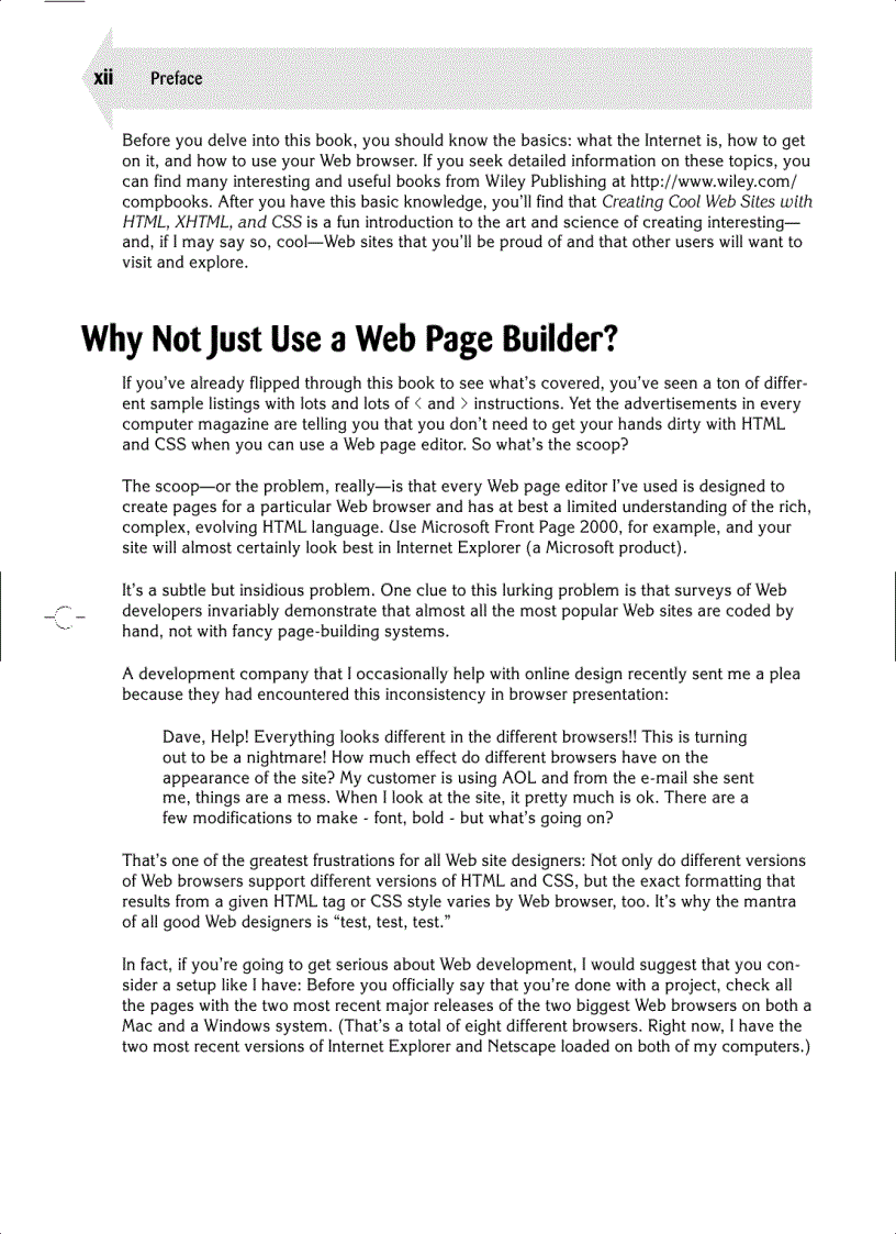 image for page Creating Cool Web Sites with HTML XHTML and CSS tập 1