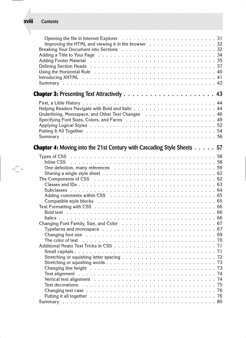 image for page Creating Cool Web Sites with HTML XHTML and CSS tập 1