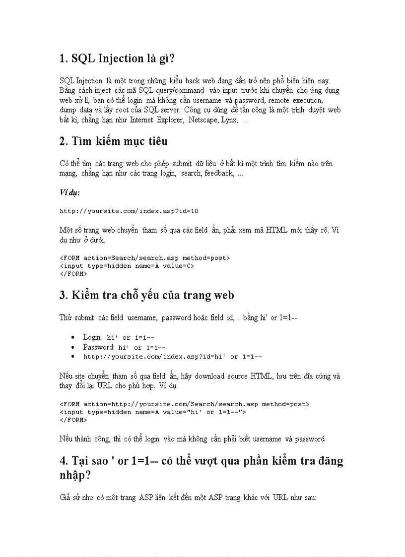 image for page SQL Injection là gì