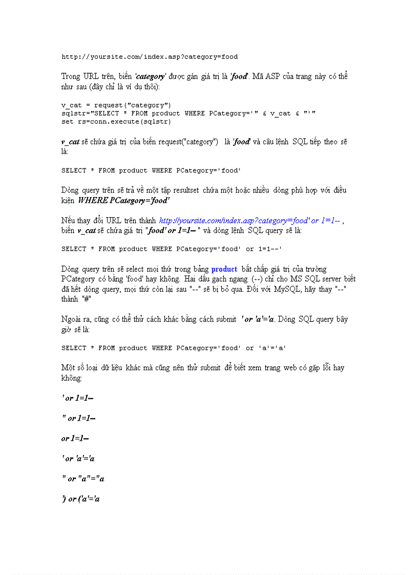 image for page SQL Injection là gì