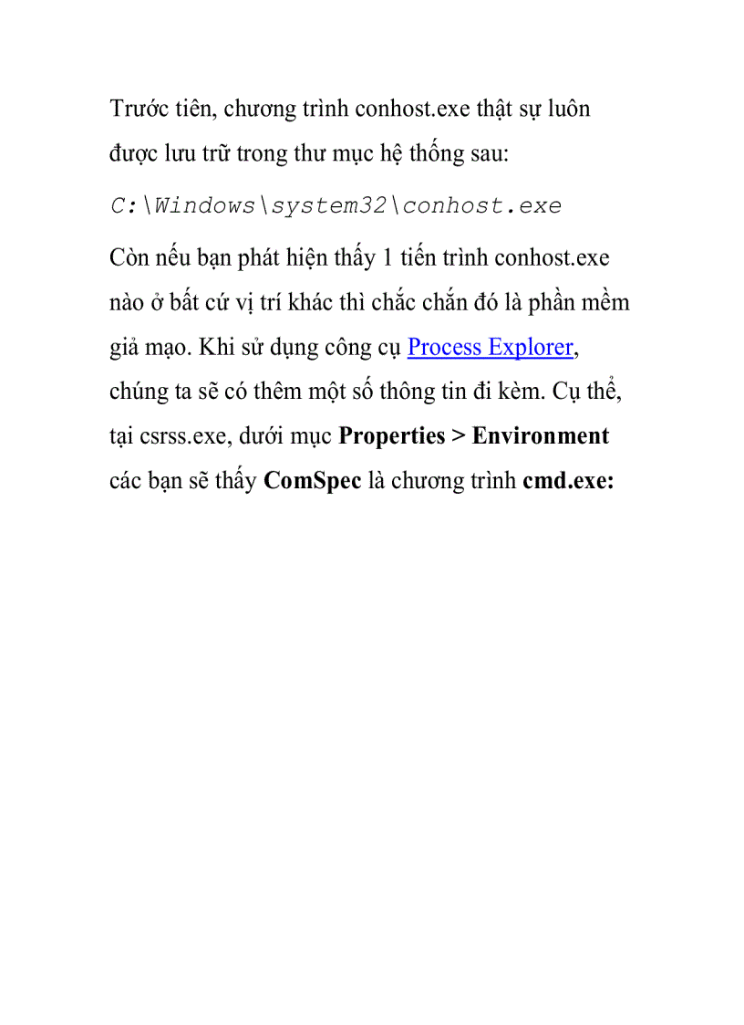 image for page Tìm hiểu về tiến trình conhost exe trong Windows