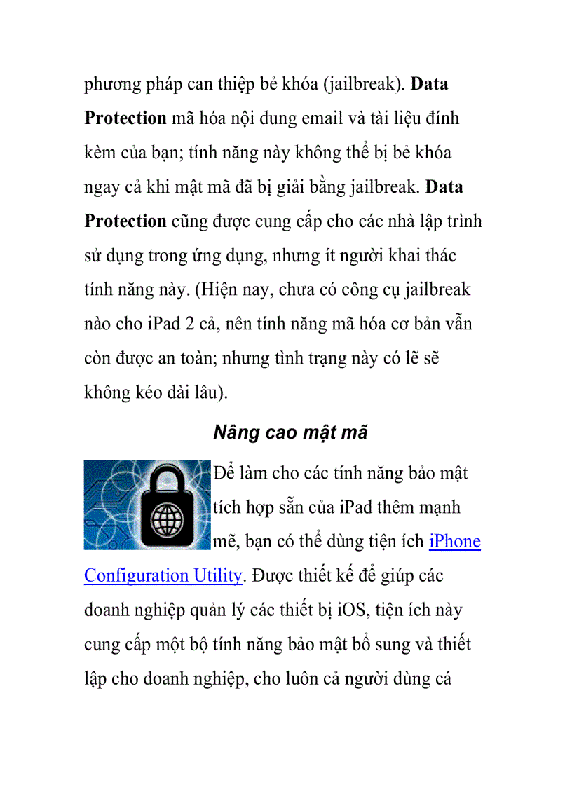 image for page Sử dụng iPad an toàn