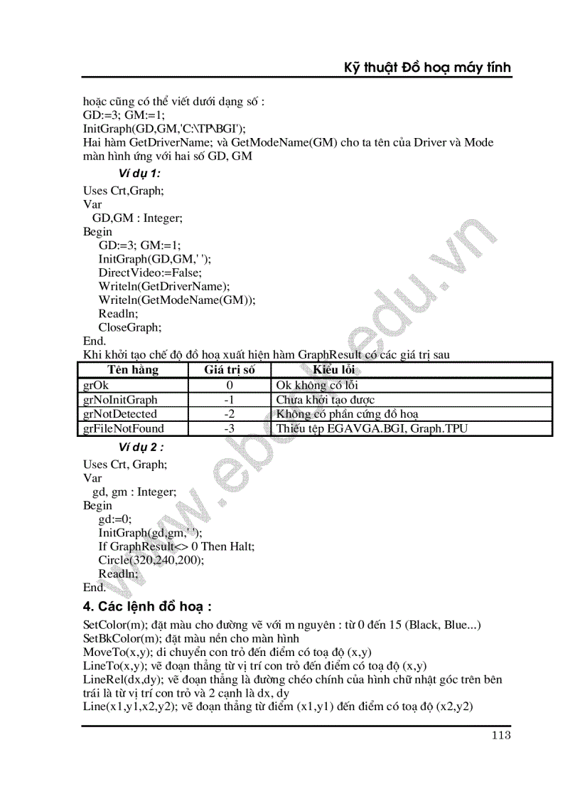 image for page Kỹ thuật Đồ hoạ máy tính