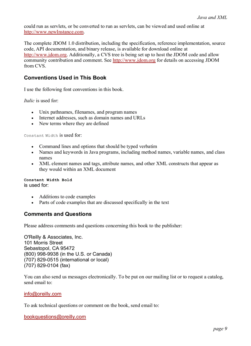 image for page Java and XML