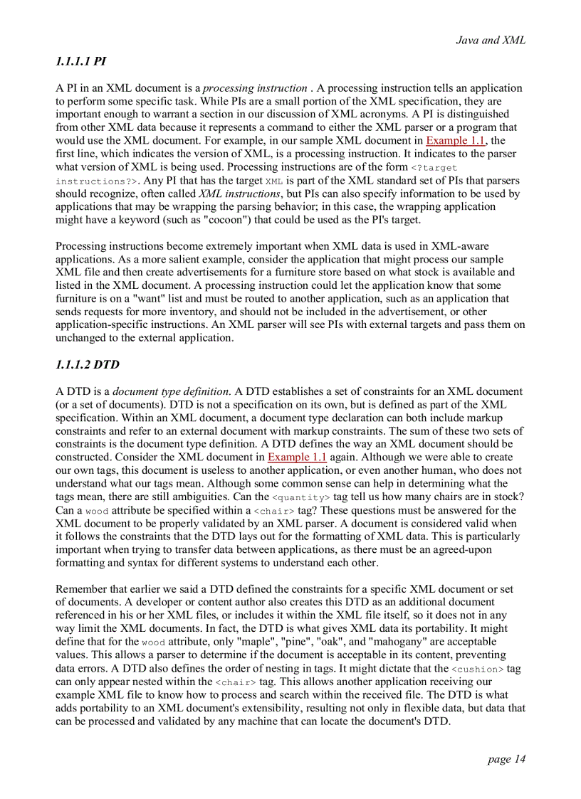 image for page Java and XML