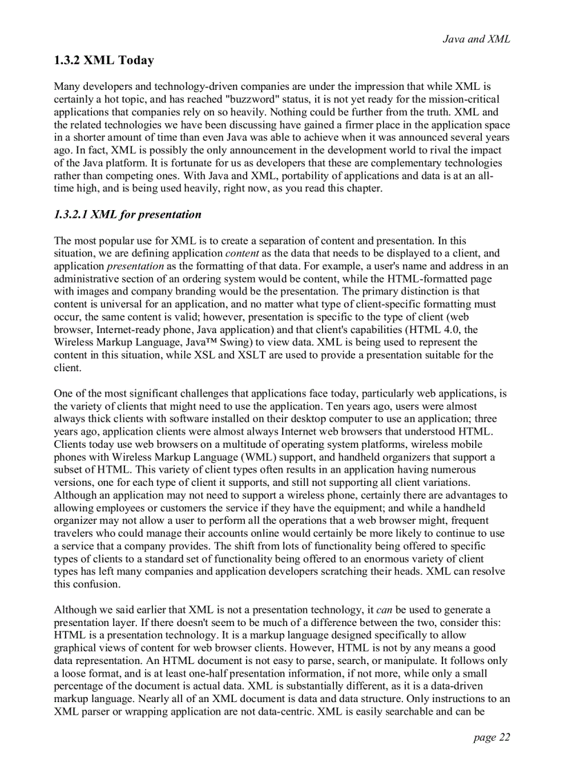 image for page Java and XML