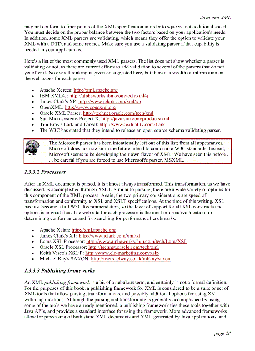 image for page Java and XML