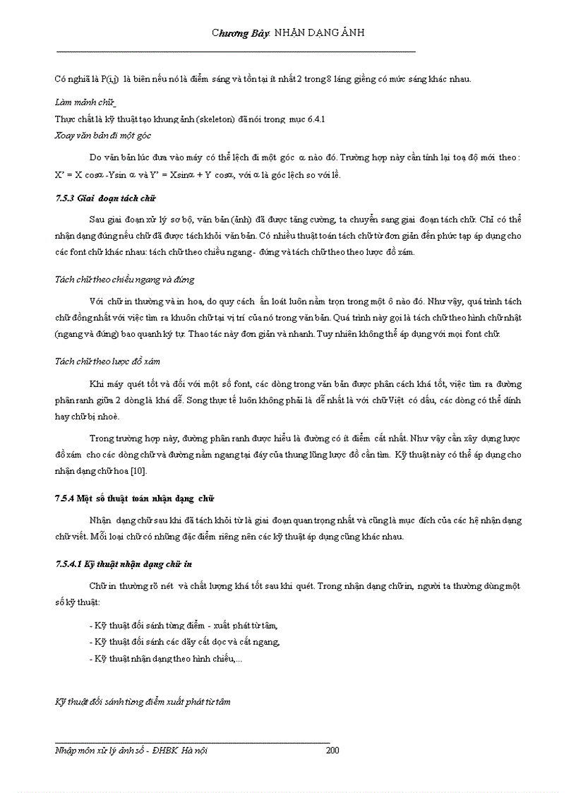 image for page Nhận dạng ảnh pattern recognition