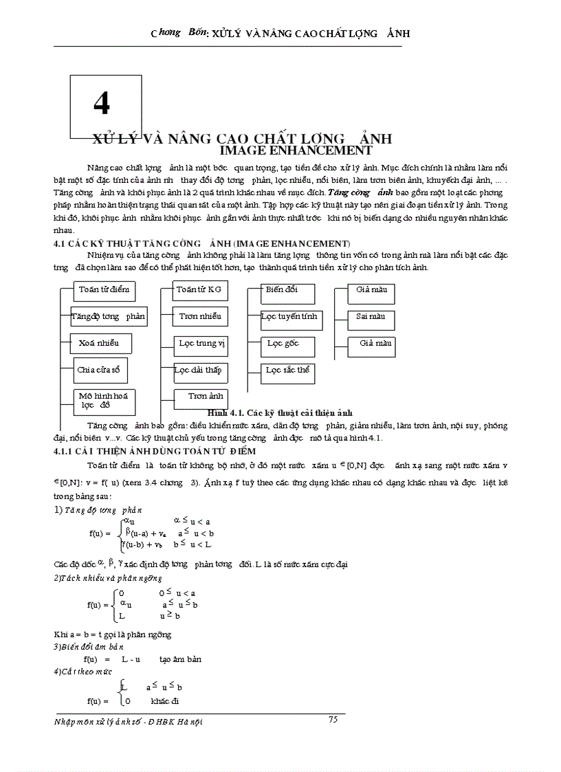 image for page Xử lý và nâng cao chất lượng ảnh image enhancement