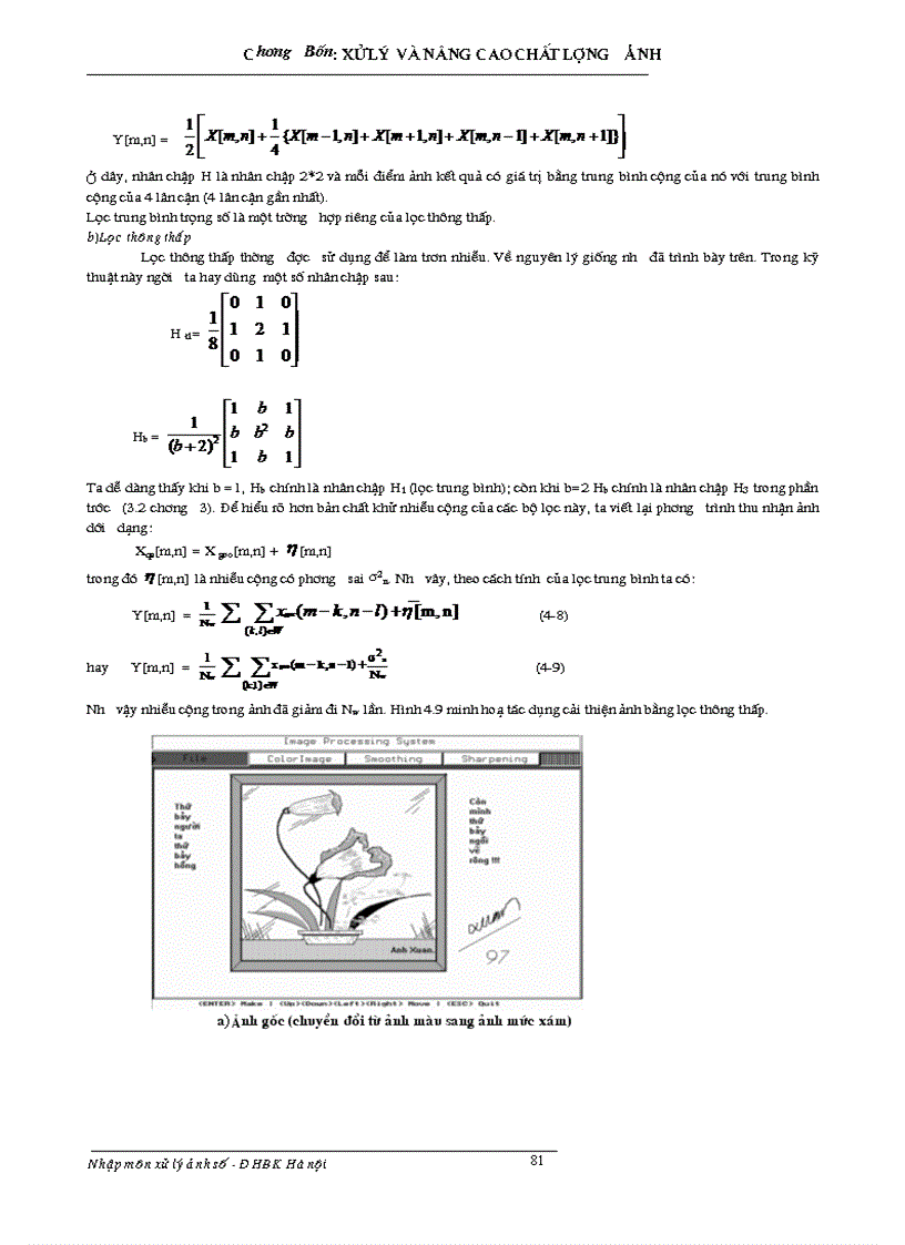 image for page Xử lý và nâng cao chất lượng ảnh image enhancement