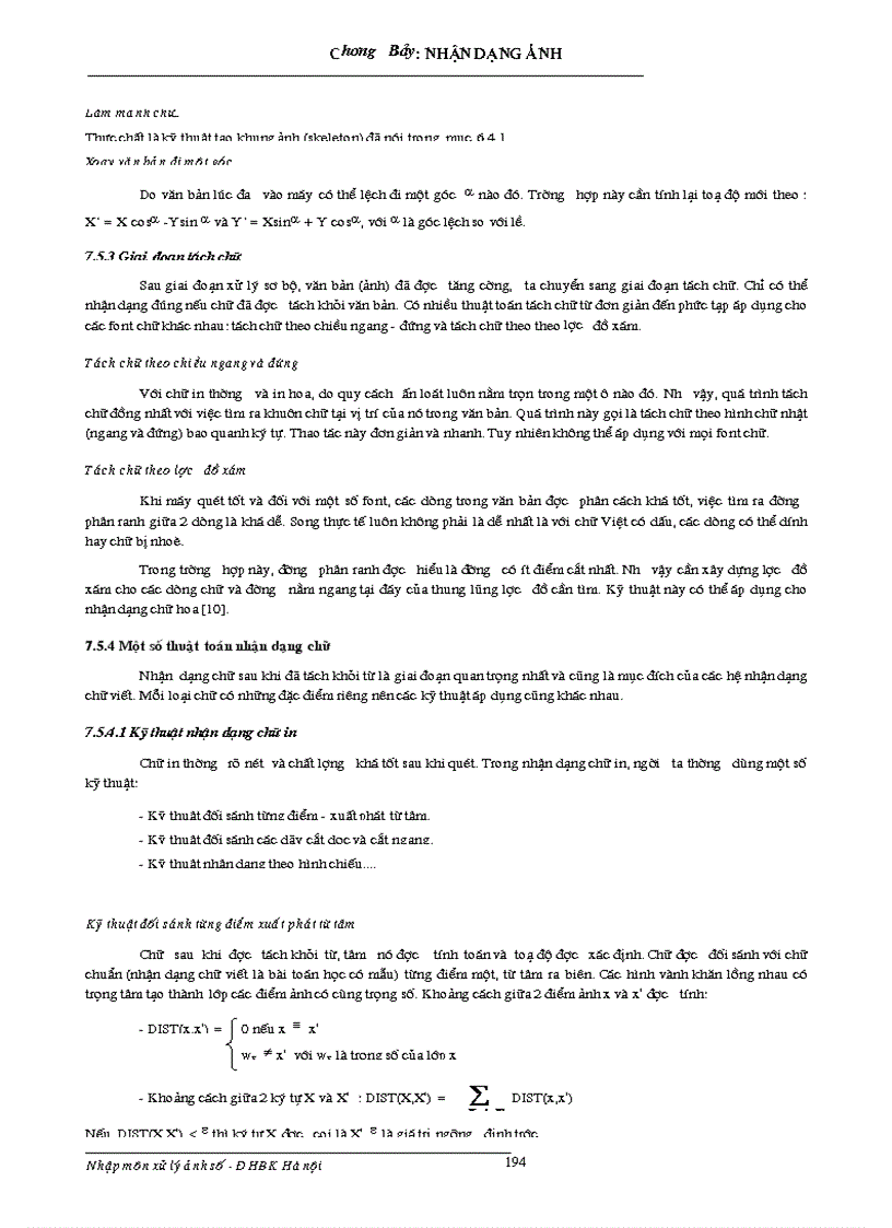 image for page Nhận dạng ảnh Pattern recognition 1