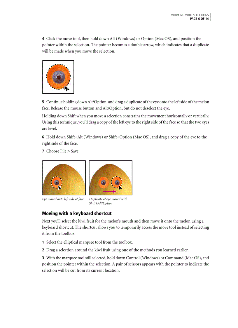 image for page Working with Selections