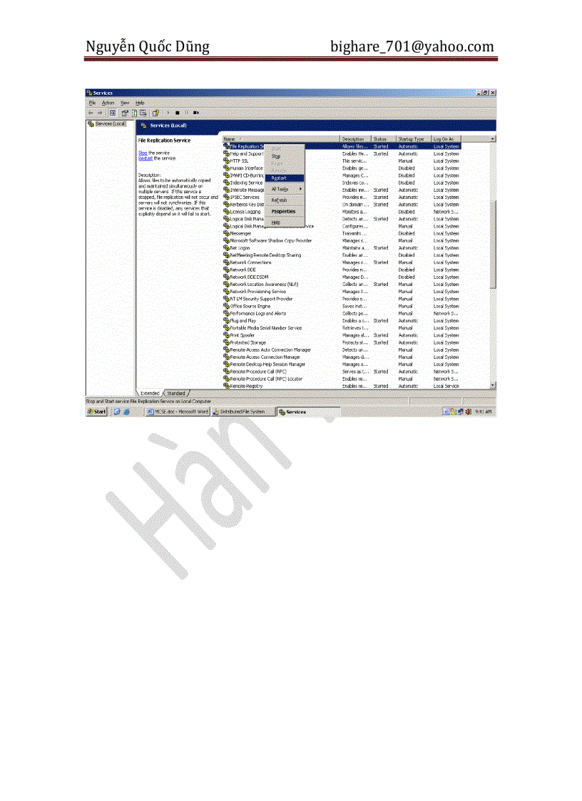 image for page Lab Cấu Hình MCSE môn 70 294 Cài đặt và Cấu hình AD
