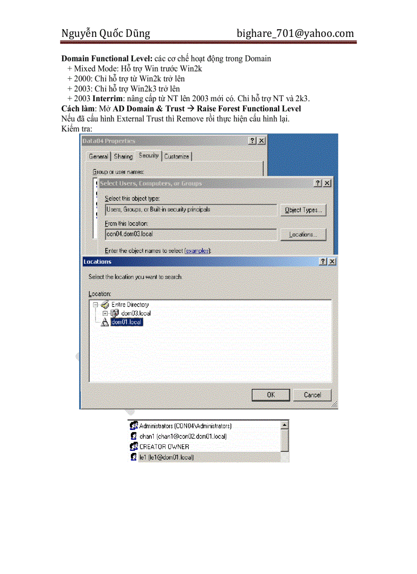 image for page Lab Cấu Hình MCSE môn 70 294 Cài đặt và Cấu hình AD