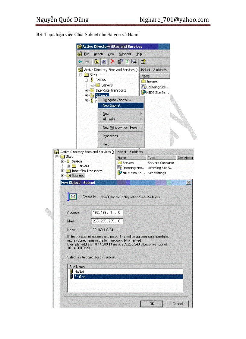 image for page Lab Cấu Hình MCSE môn 70 294 Cài đặt và Cấu hình AD