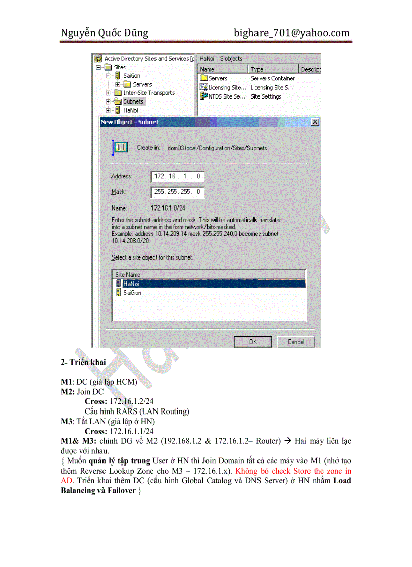 image for page Lab Cấu Hình MCSE môn 70 294 Cài đặt và Cấu hình AD