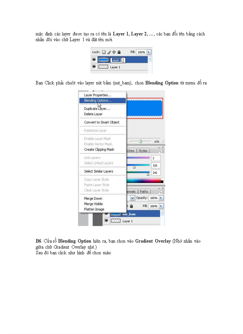 image for page Tạo nút bấm