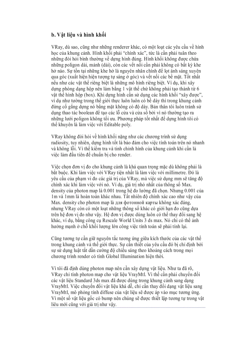 image for page Xác lập ánh sáng cho khung cảnh trong Vray