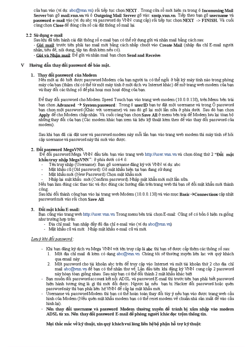 image for page Hướng dẫn cài đặt và sử dụng adsl megavnn