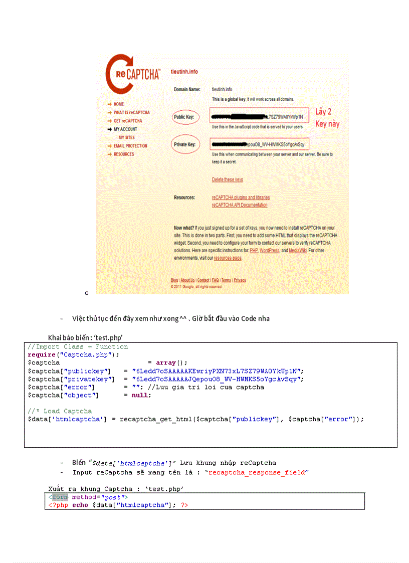 Sử dụng reCaptcha trong PHP