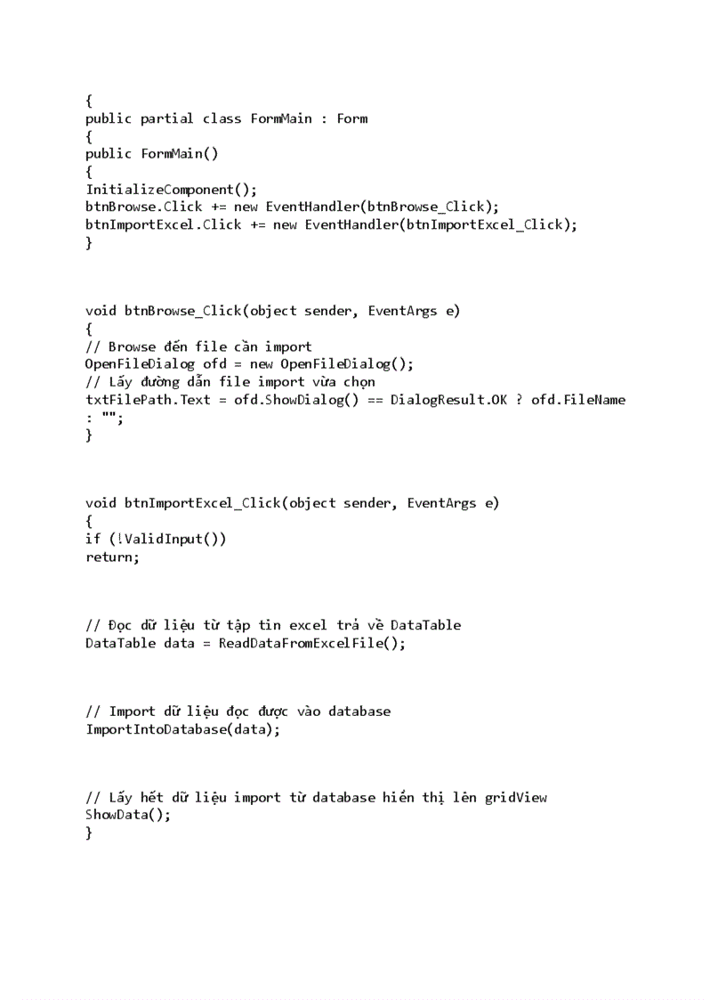 image for page Hướng dẫn Import dữ liệu vào database từ tập tin excel trong C
