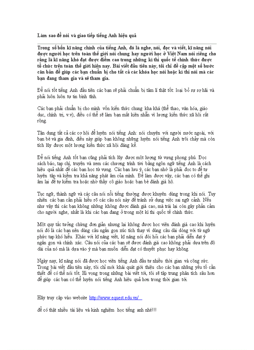 image for page Nói và giao tiếp tiếng Anh hiệu quả