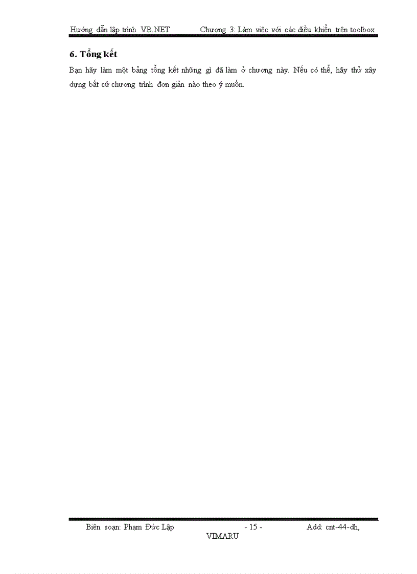 image for page Làm việc với các điều khiển trên TOOLBOX