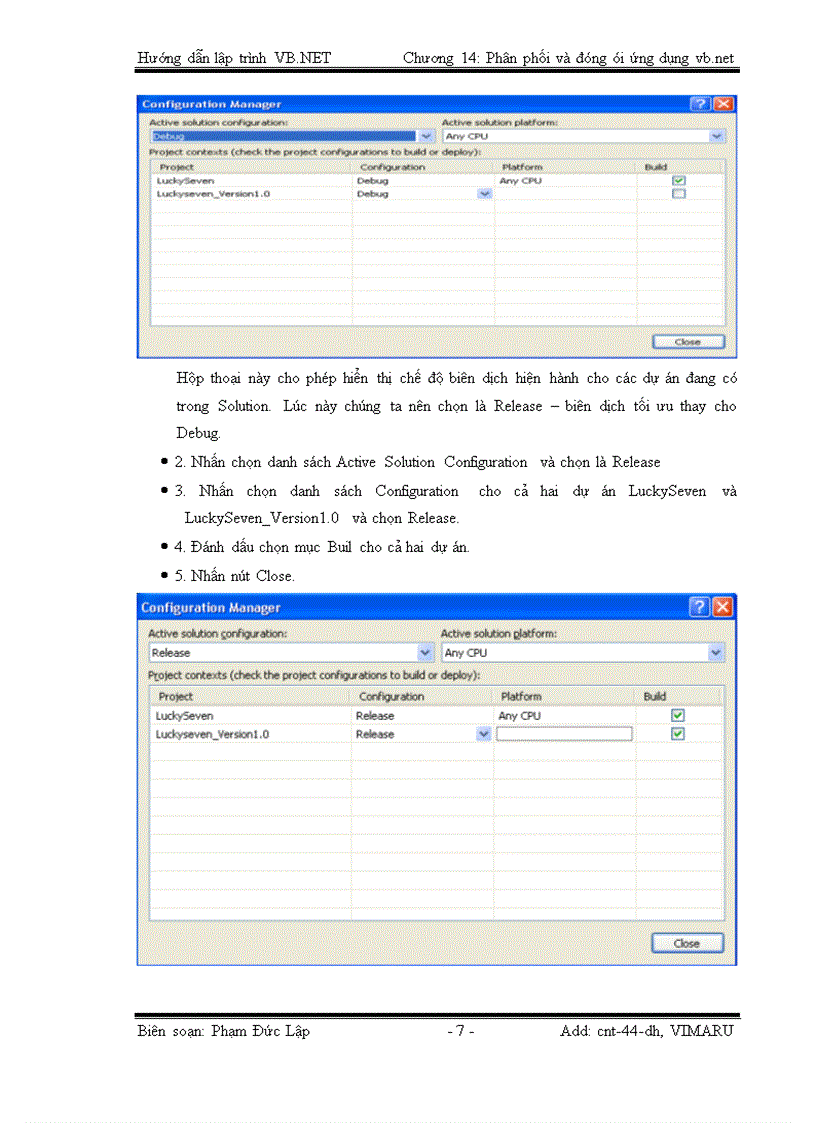 image for page Phân phối và đóng gói ứng dụng Visual Basic NET