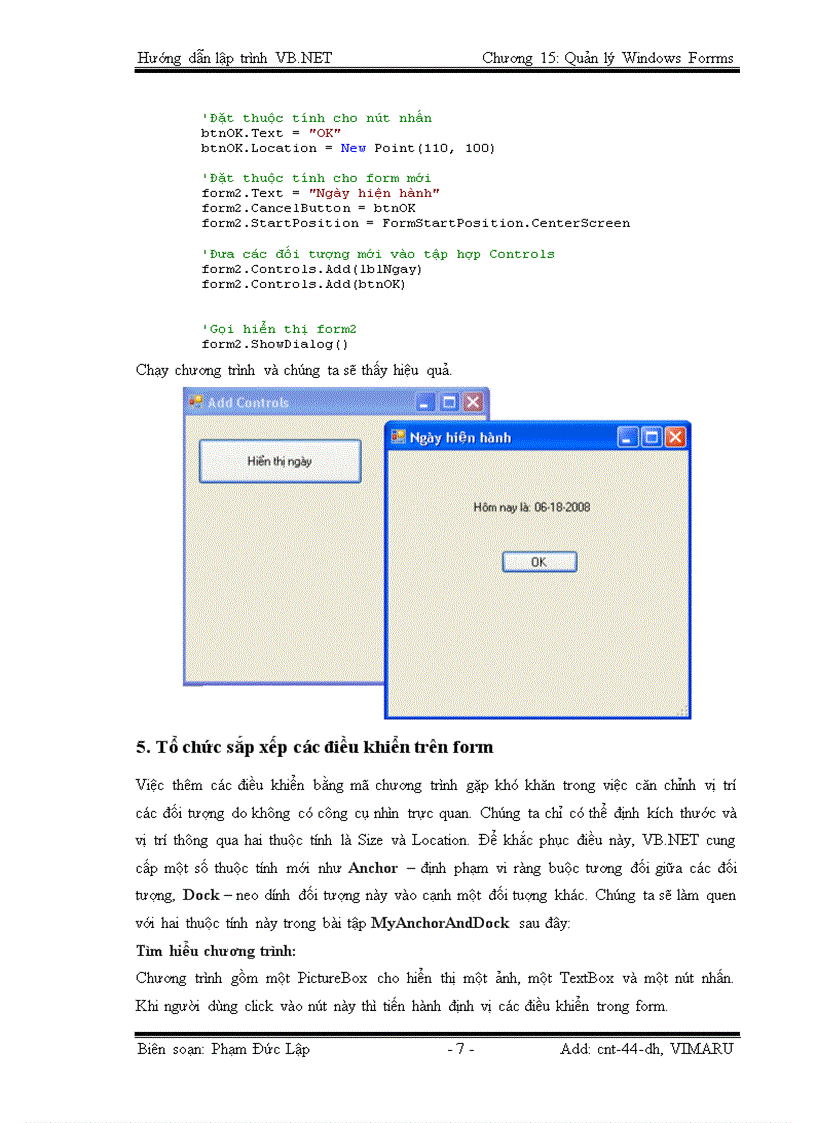 image for page Quản lý Windows Forms