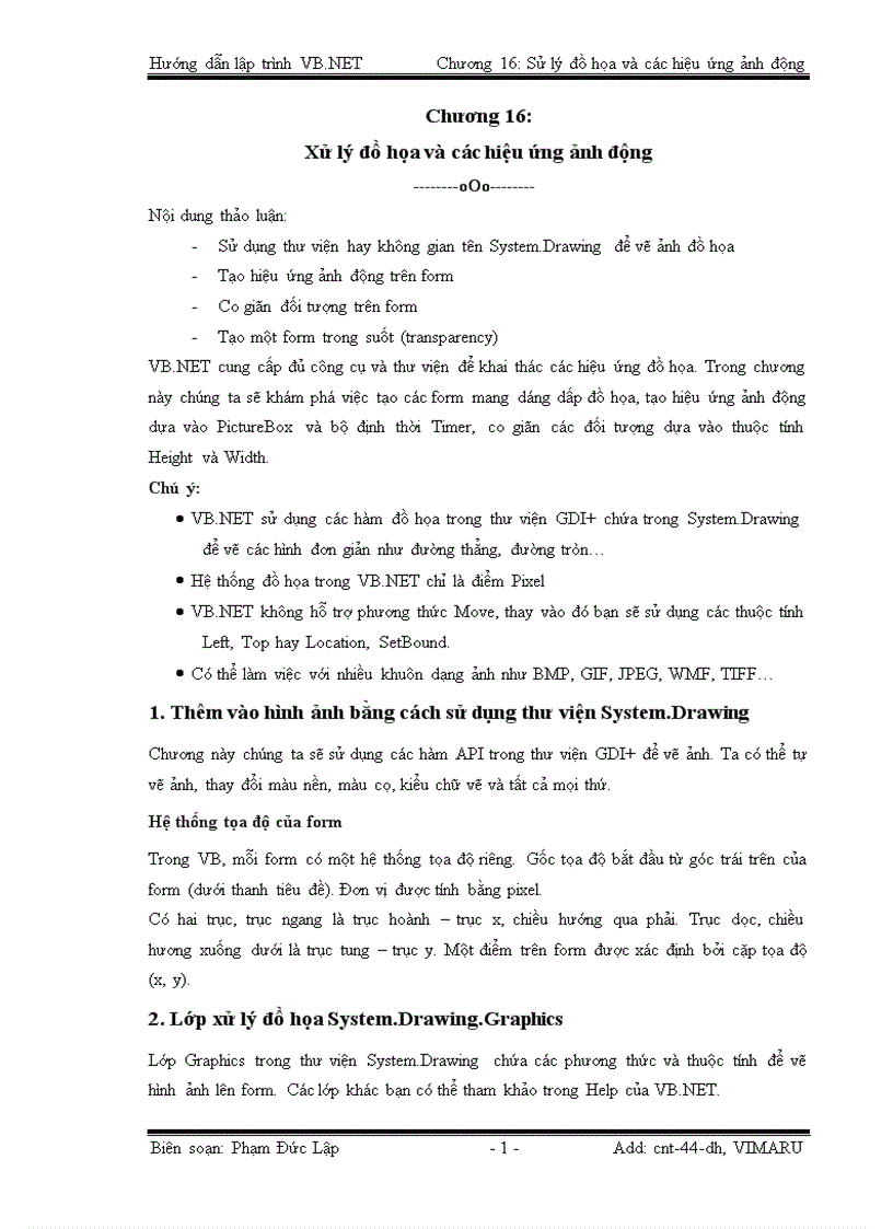 image for page Xử lý đồ họa và các hiệu ứng ảnh động