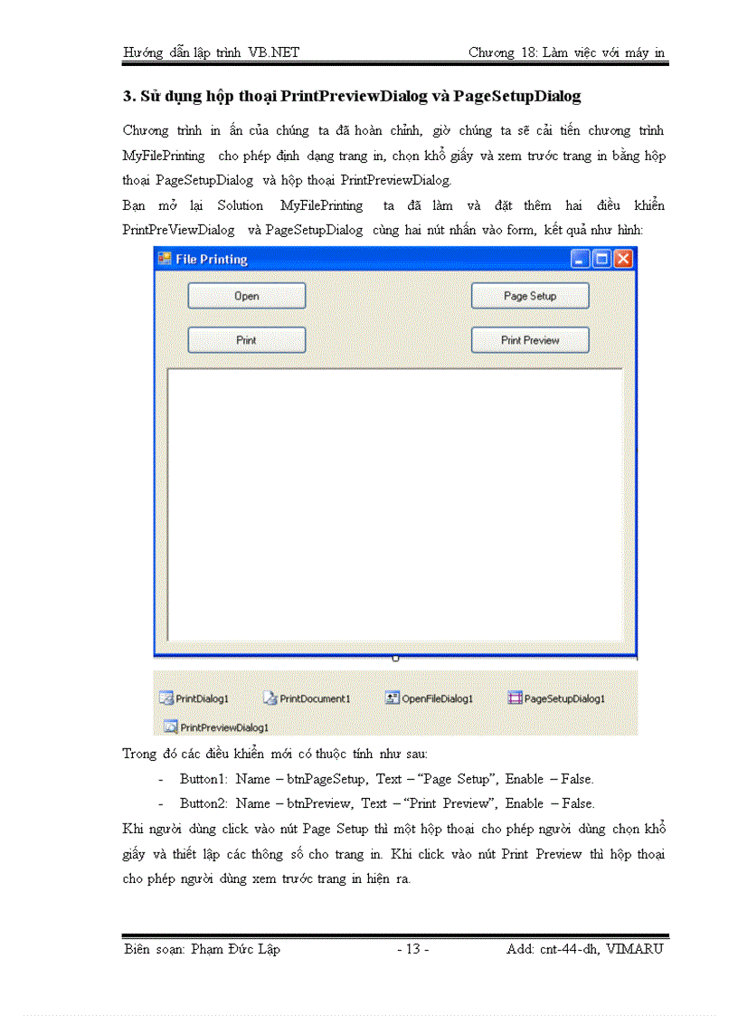 image for page Làm việc với máy in