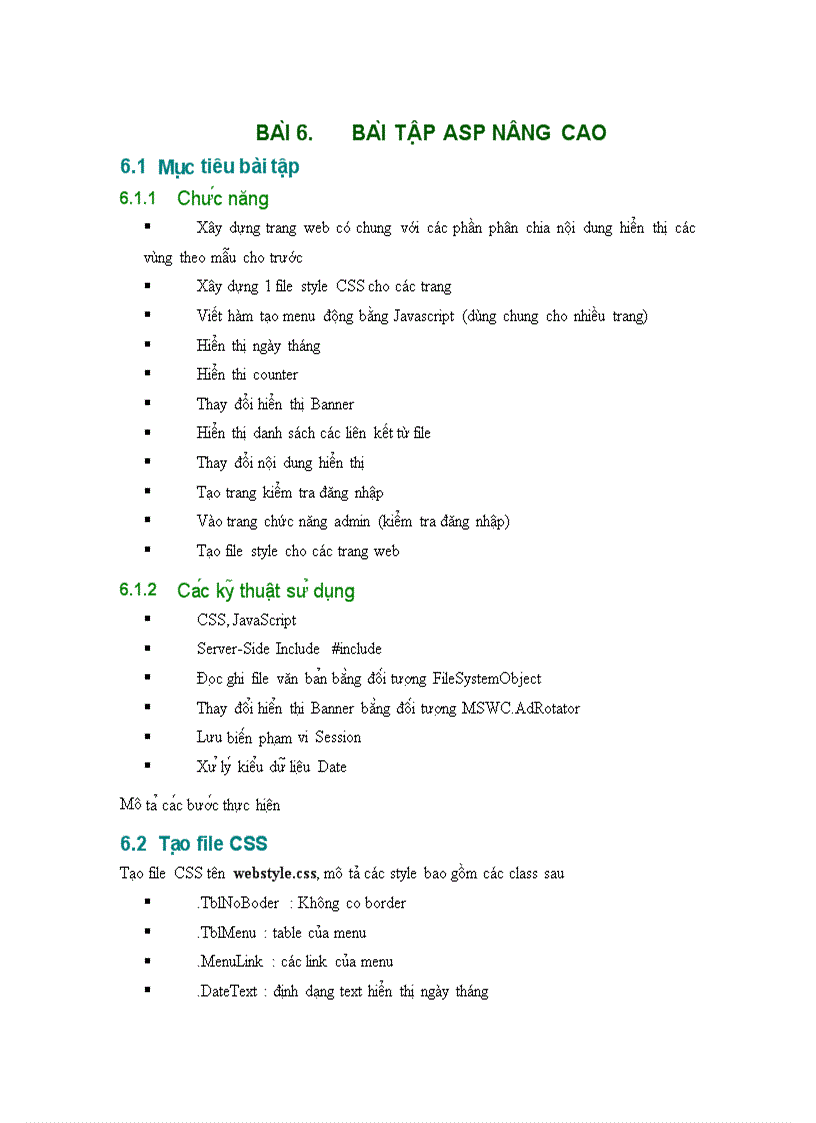 image for page Bài tập asp nâng cao