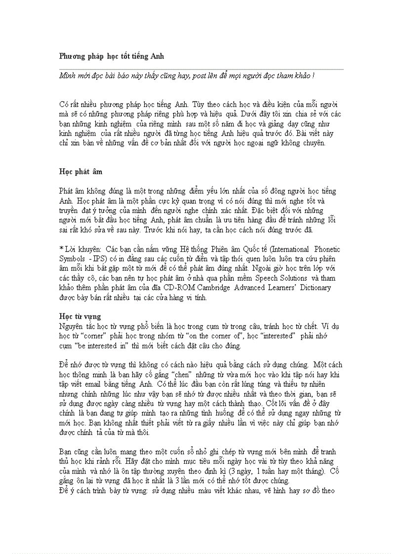 image for page Phương pháp học tốt tiếng Anh đơn giản