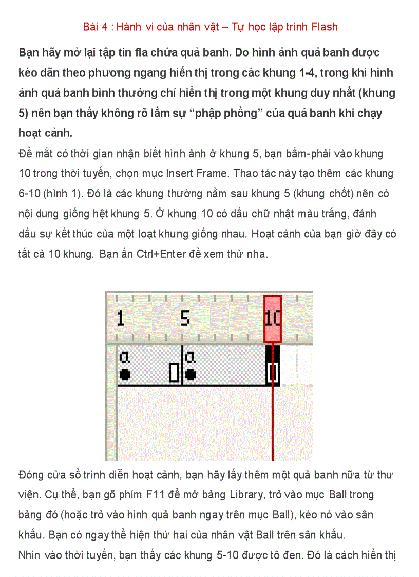 image for page Hành vi của nhân vật Tự học lập trình Flash