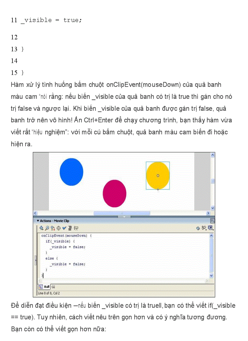 image for page Hàm xử lý tình huống Tự học lập trình Flash
