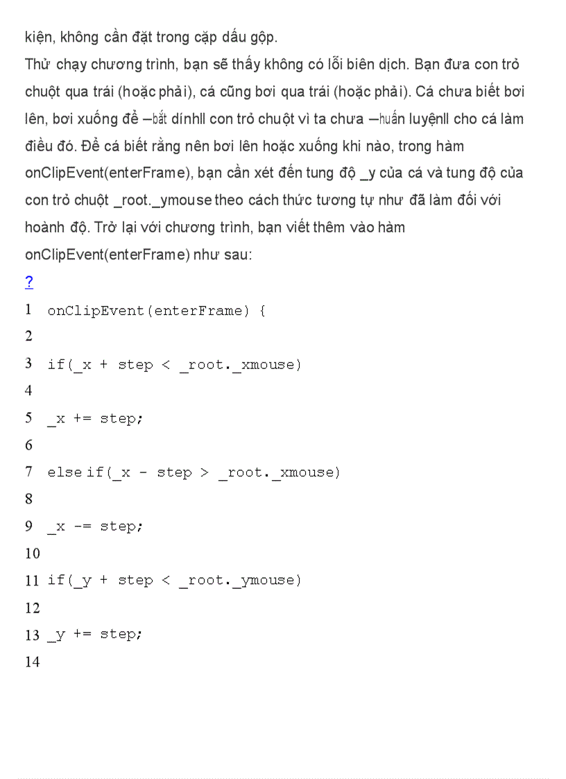 image for page Trò chơi rượt bắt Tự học lập trình Flash