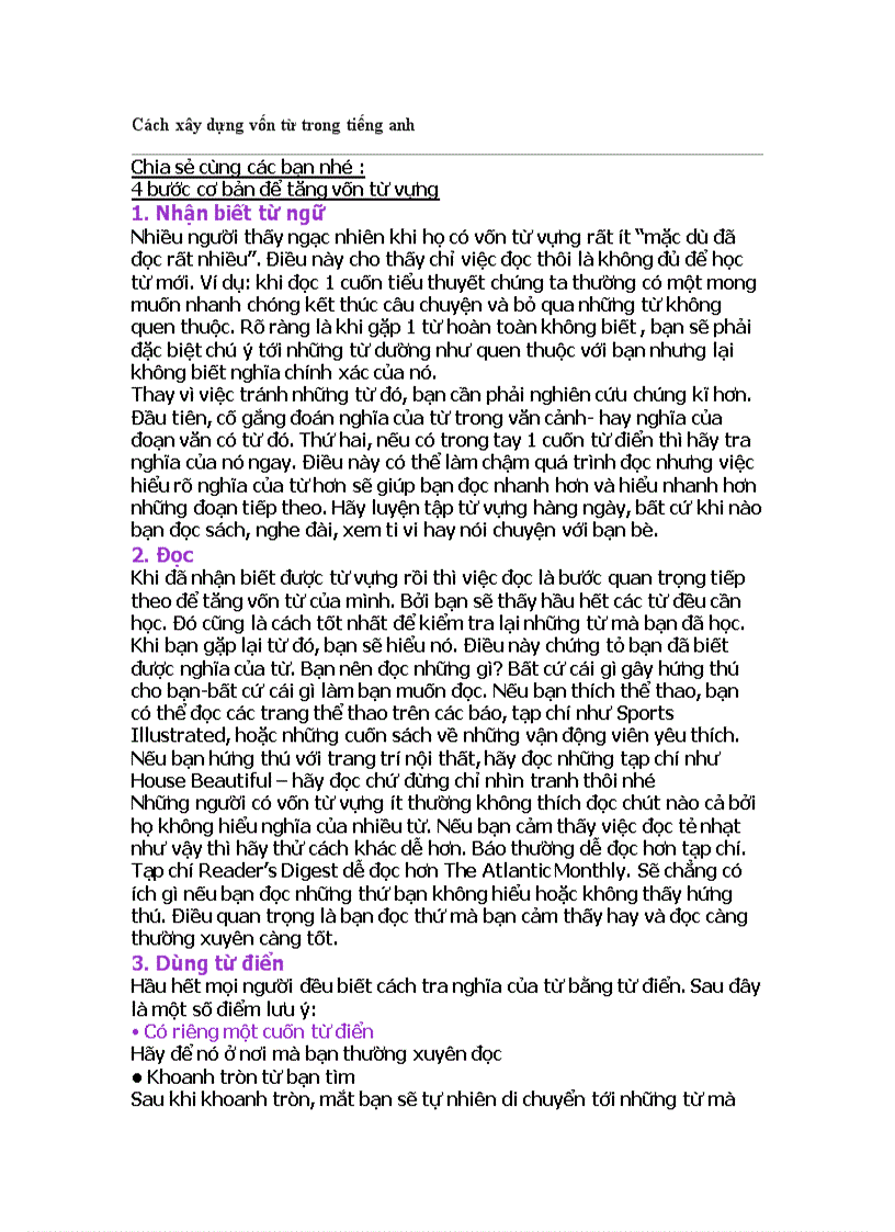 image for page Cách xây dựng vốn từ trong tiếng anh