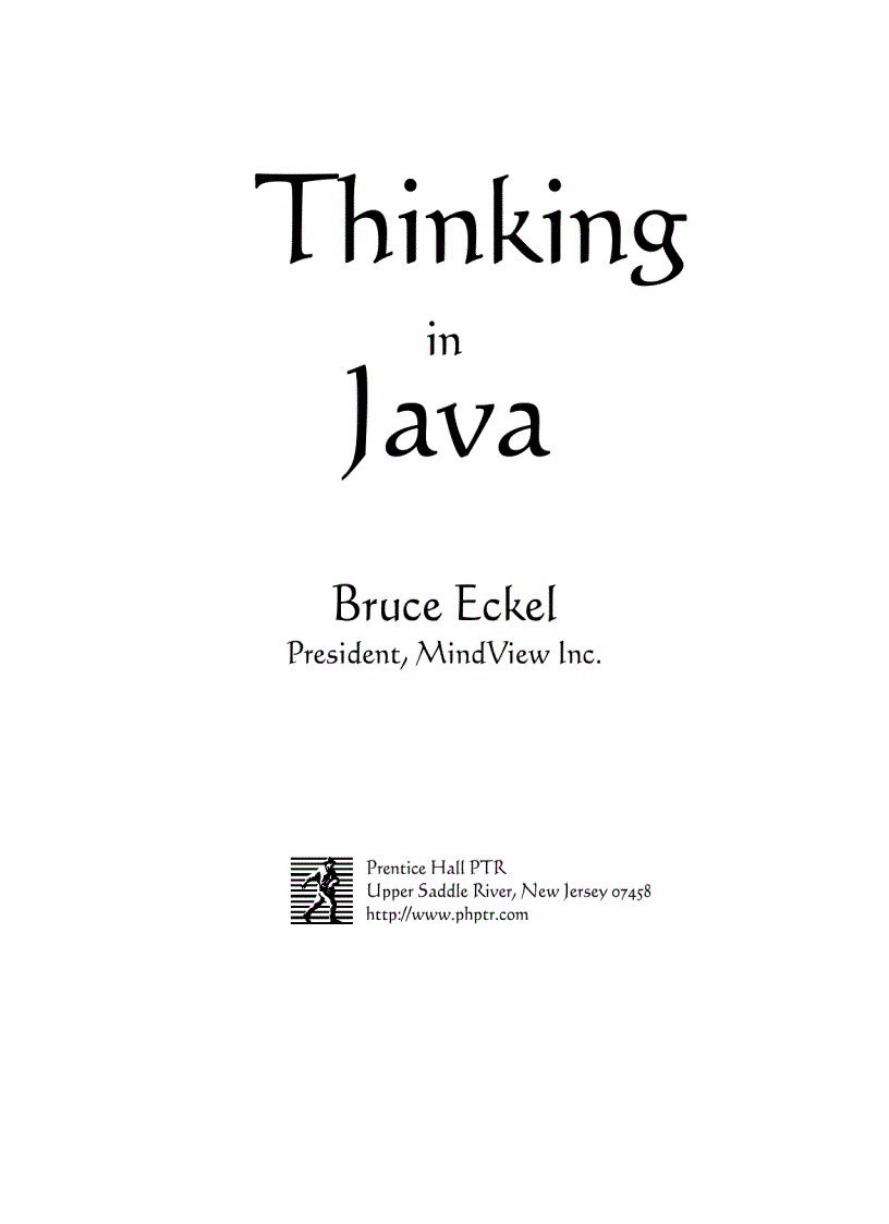 image for page Thinking in Java Bruce Eckel