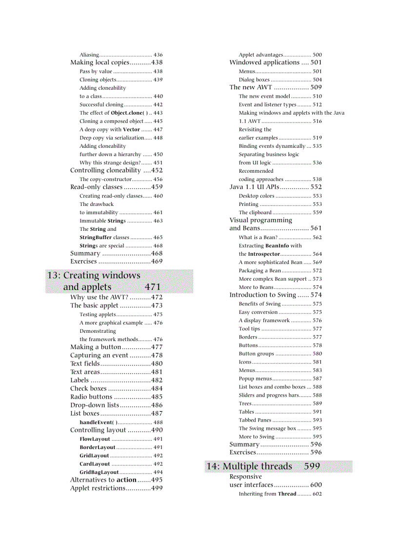 image for page Thinking in Java Bruce Eckel