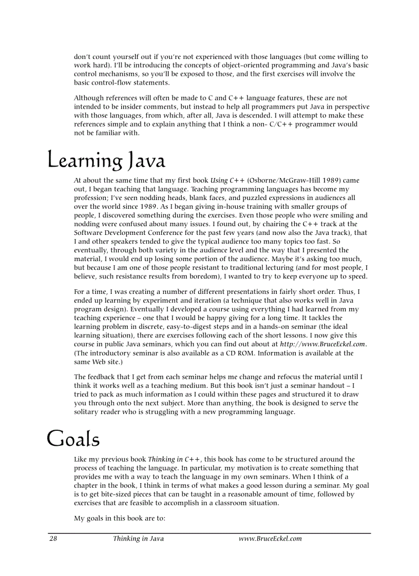 image for page Thinking in Java Bruce Eckel