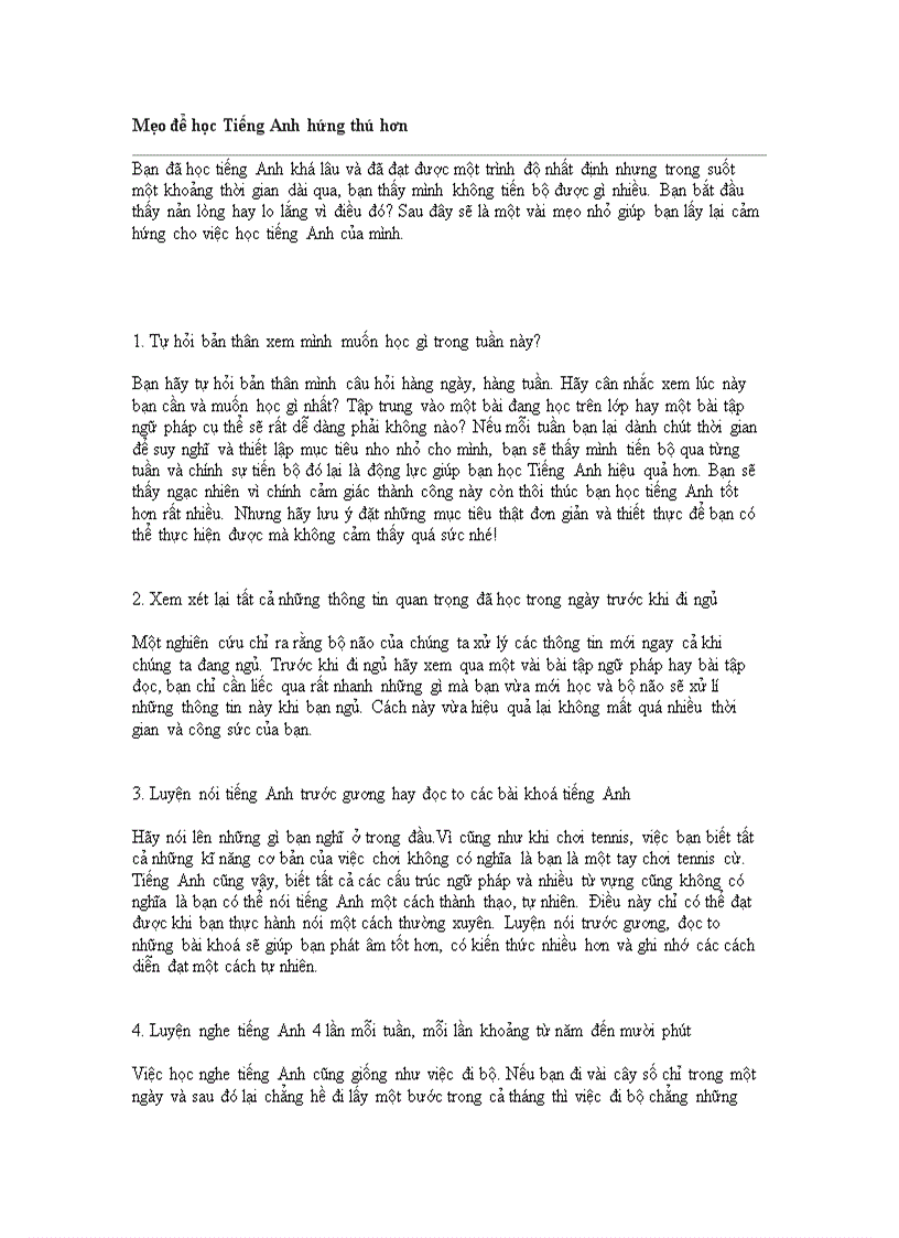 image for page Mẹo để học Tiếng Anh cuốn hút hơn