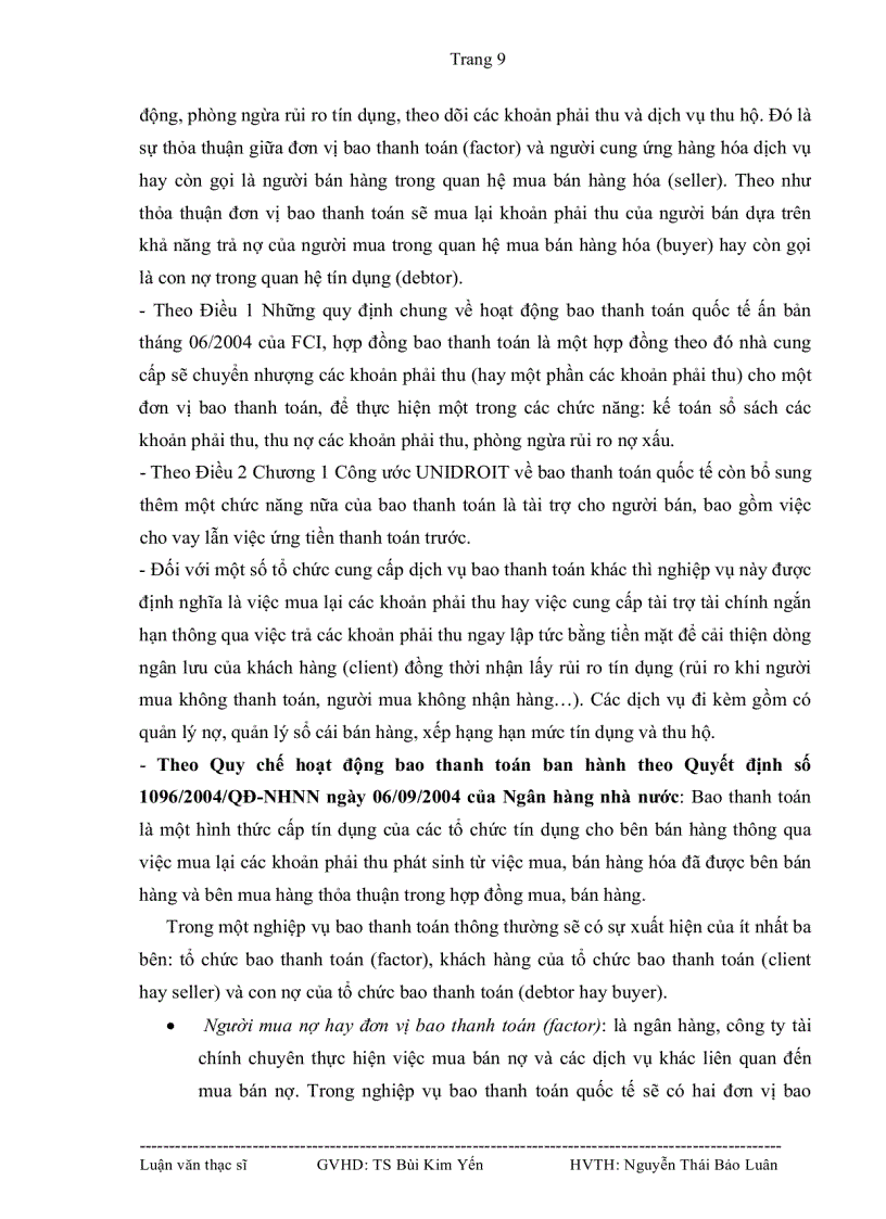 image for page Tình hình thực hiện bao thanh toán tại Việt Nam và một số giải pháp